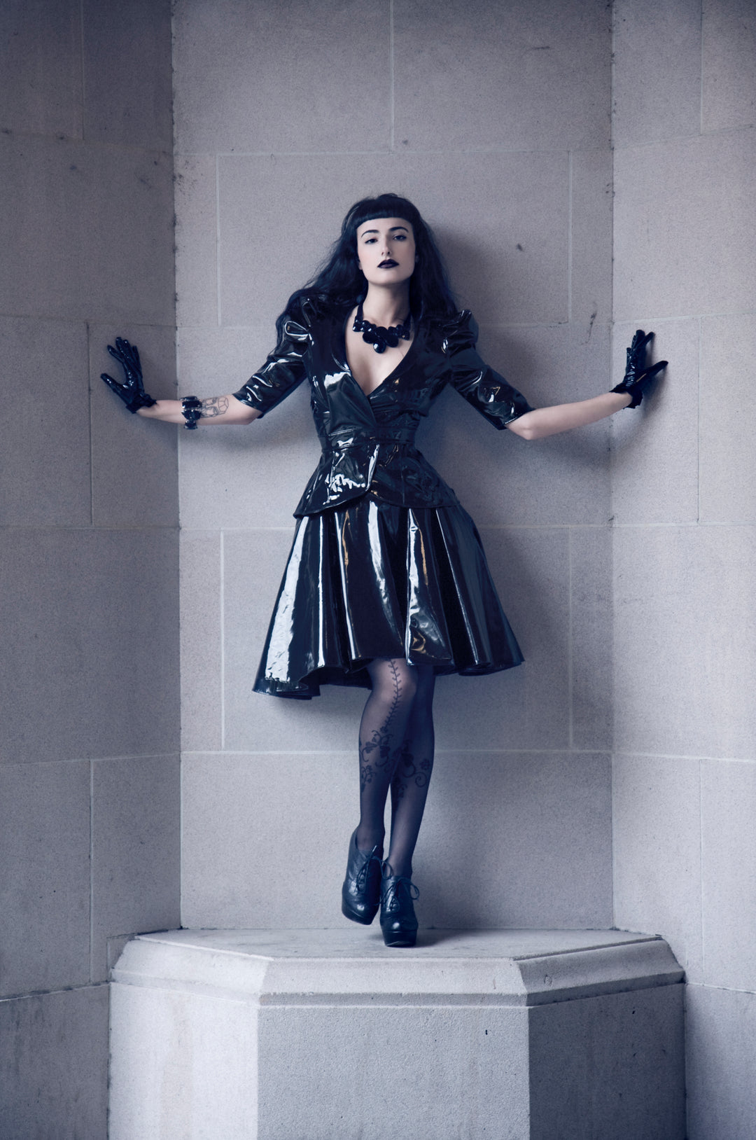 Artifice Products - Victorian PVC belted Jacket – Artifice Clothing