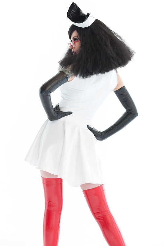pvc skater dress KEMO-Cyberfashion Online store for PVC, Plastic and vinyl clothing made from Unbacked PVC, Stretch PVC, Plastic, Vinyl and Rubber
