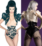 High waisted Formal lace overlay PVC Underwear