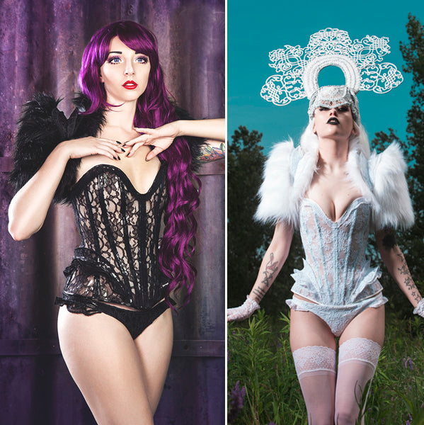 Freyja Clear Vinyl and Lace accented Corset