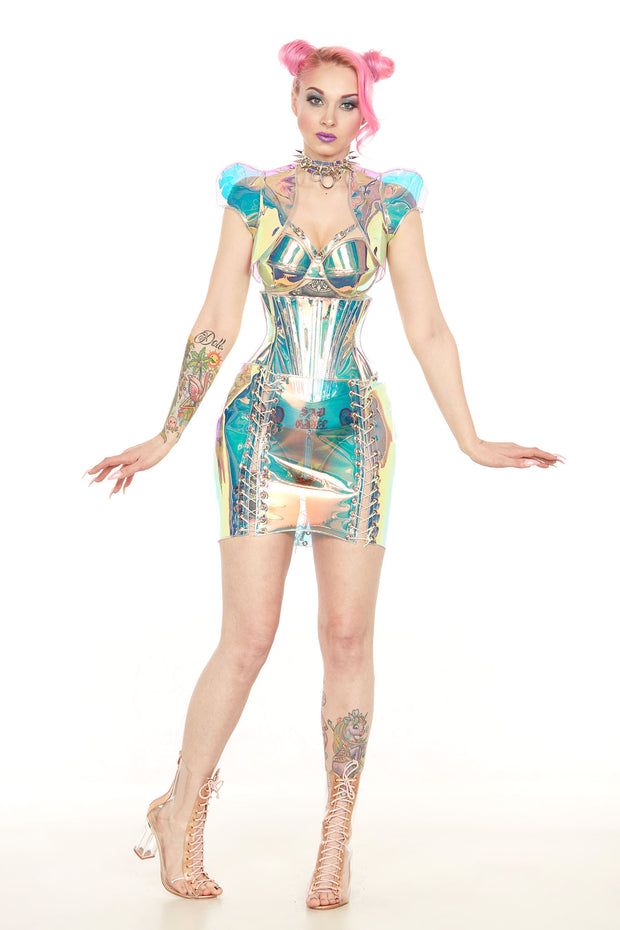 Artifice Products - Holographic PVC Bustier – Artifice Clothing