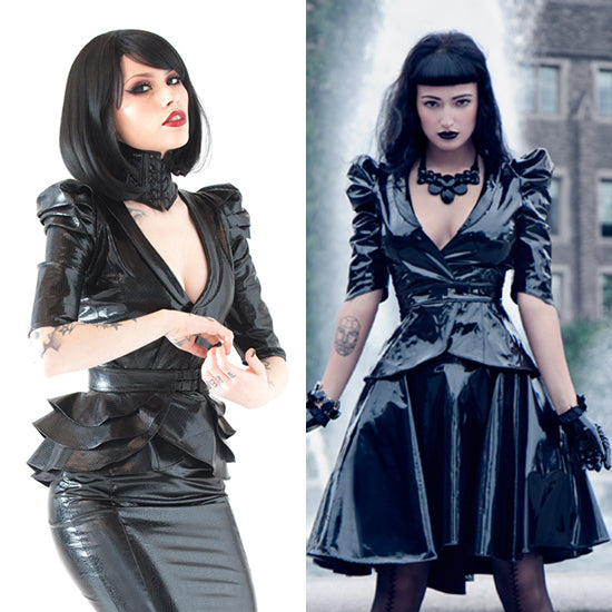 Victorian PVC belted Jacket