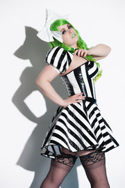 Beetlejuice Gothic Lolita striped PVC Shrug